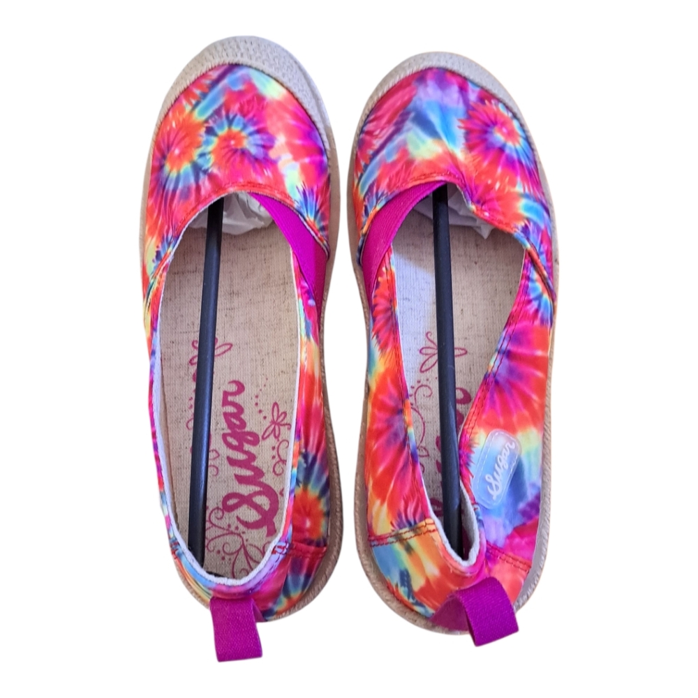 SUGAR Womens Multi Pink Bright Evermore Cap Toe Slip On Espadrille Shoes 7.5 M